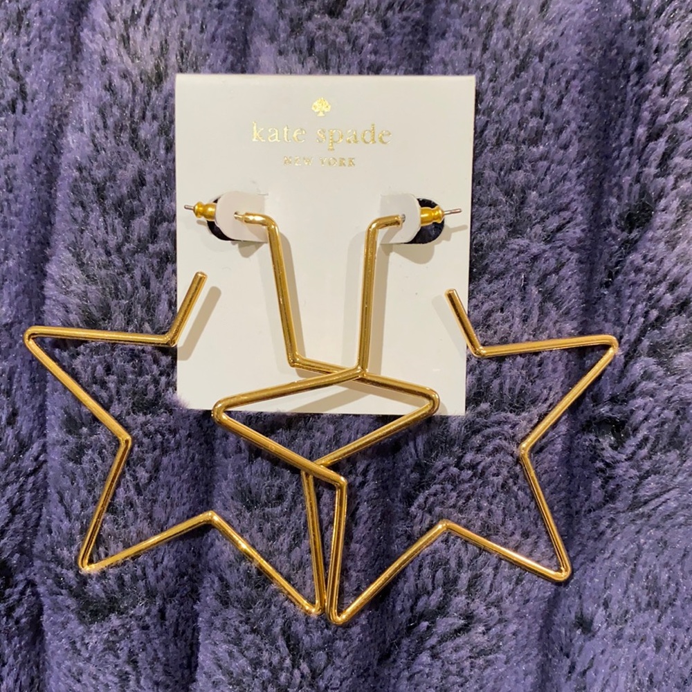 Brand new Kate Spade large star earrings